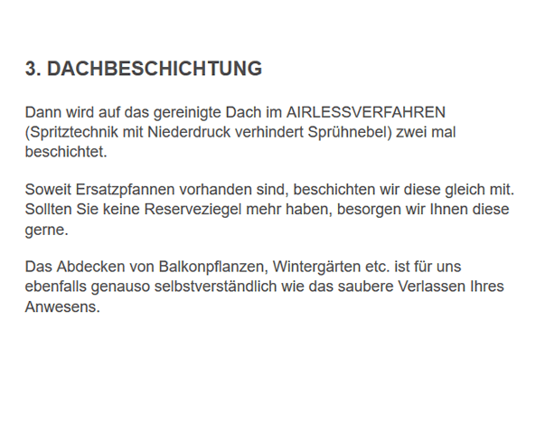 Beschichtung mit Garantie 