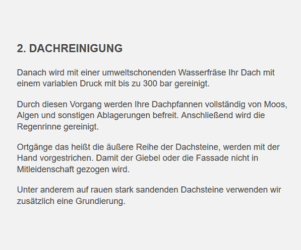 Dachreinigung aus  Mögglingen