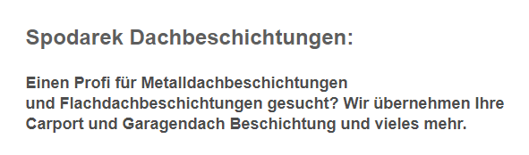 Flachdachbeschichtung für  Ulmet - Felschbachhof, Erdesbach und Rathsweiler